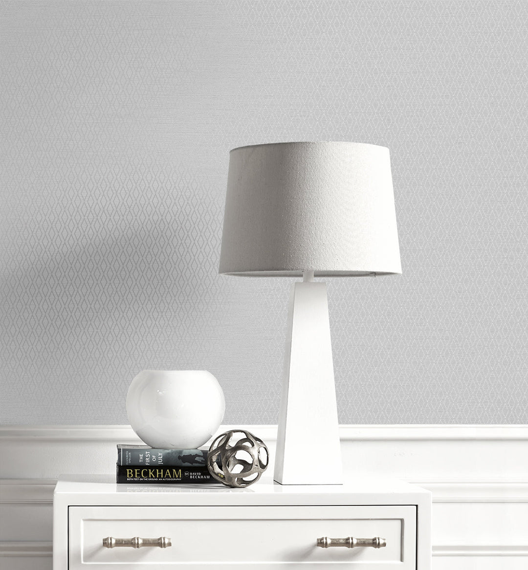 Fifth Avenue Diamond Metallic Silver DC60607 by Collins & Company Designer Wallpaper