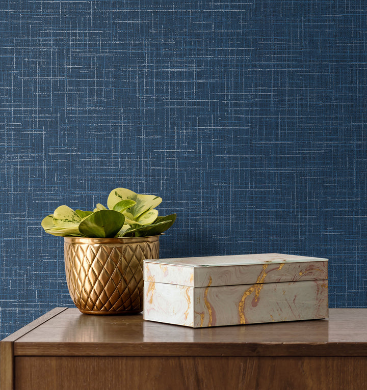 Glitter Faux Finish Cobalt DC60702 by Collins & Company Designer Wallpaper