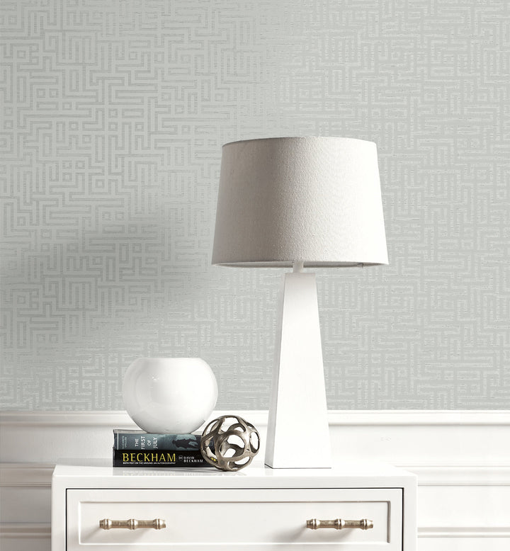 Rockefellar Maze Slate Grey DC60906 by Collins & Company Designer Wallpaper