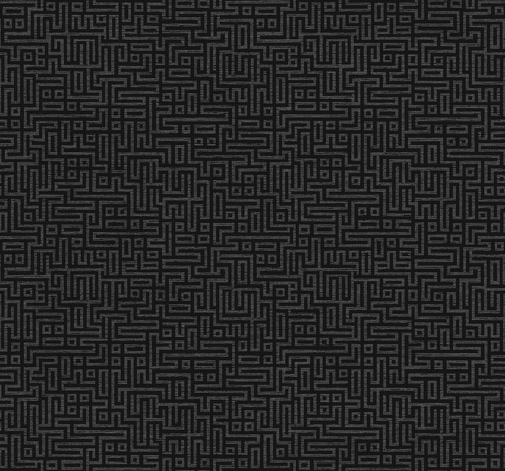 Rockefellar Maze Onyx DC60910 by Collins & Company Designer Wallpaper