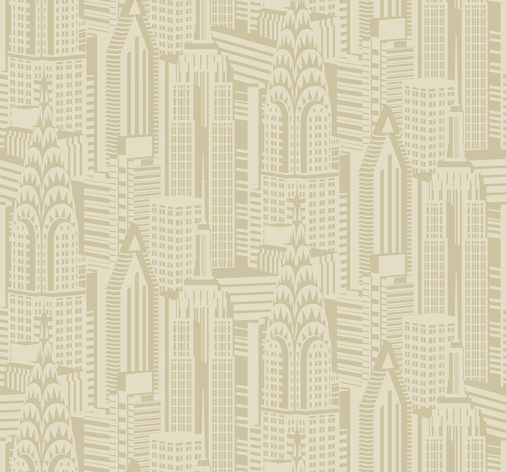 Manhattan Skyline Aurum DC61503 by Collins & Company Designer Wallpaper
