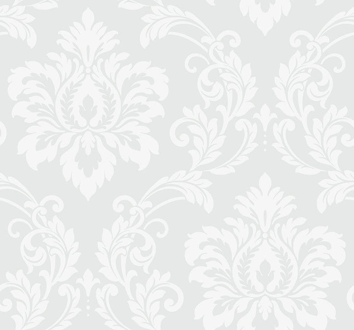 Deco Damask Frosty DC61600 by Collins & Company Designer Wallpaper