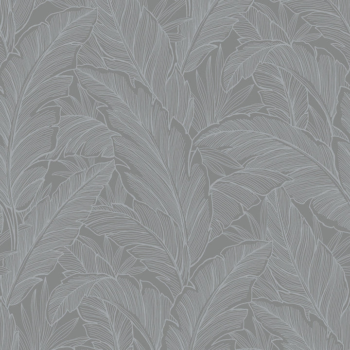 Deco Banana Leaf Slate DC61708 by Collins & Company Designer Wallpaper