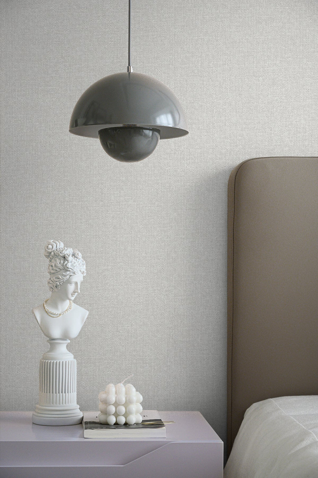 Deco Linen Harbor Grey DC61808 by Collins & Company Designer Wallpaper