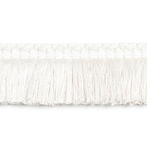 Europatex Fabric Hellenic Key Brushed Fringe White