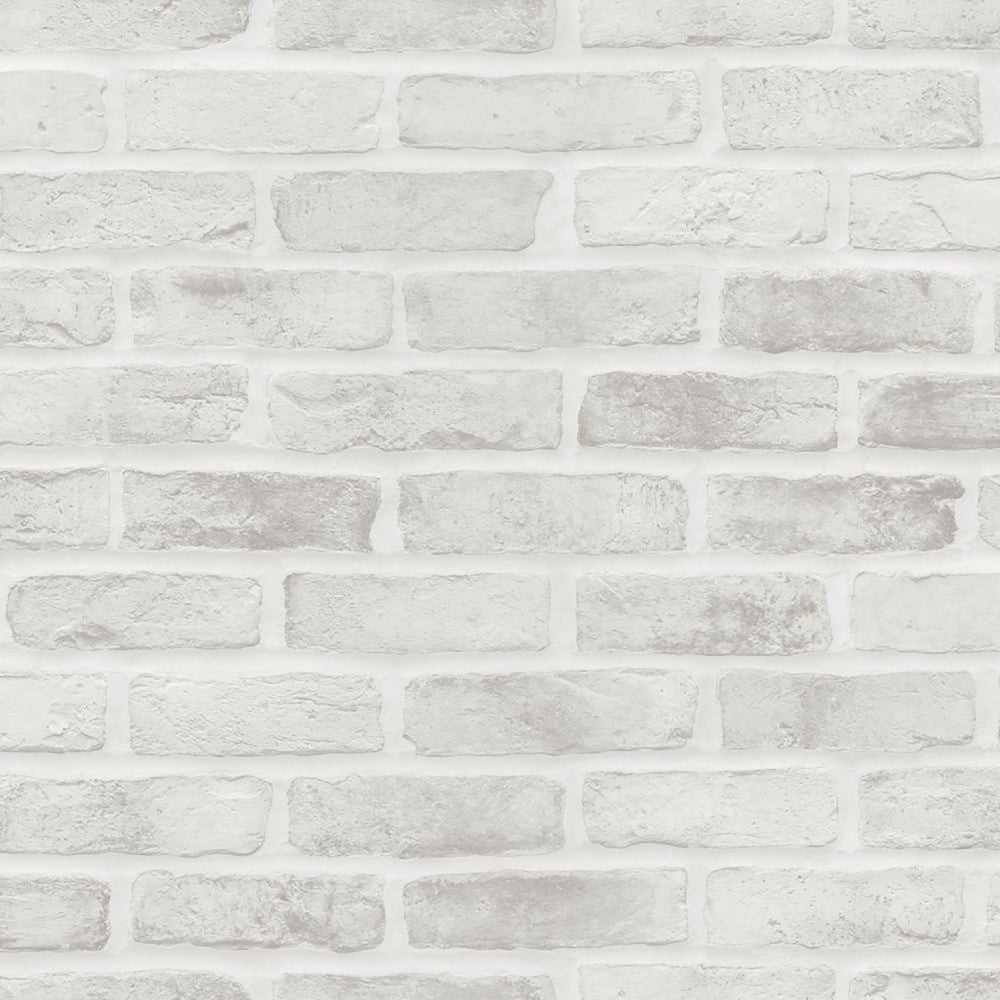 Burnham Grey Brick Wall Wallpaper by ESTA Home Designer Design Department Covers about 57.5 square feet 20.9-in by 33-ft long roll Unpasted 20.9 - Swanky Fabrics -