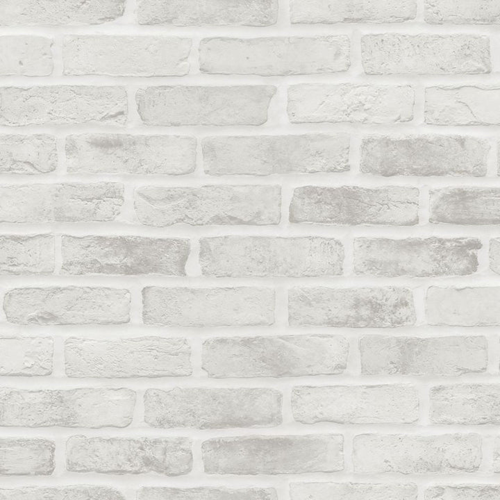 Burnham Grey Brick Wall Wallpaper by ESTA Home Designer Design Department Covers about 57.5 square feet 20.9-in by 33-ft long roll Unpasted 20.9 - Swanky Fabrics -