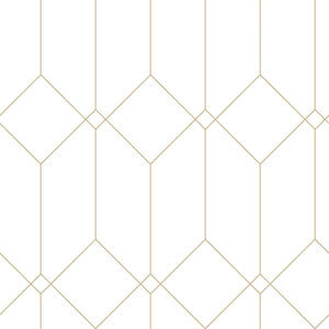 ESTA Home Wallpaper Trilliant White Art Deco Motif