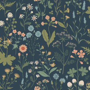 ESTA Home Wallpaper Letitia Indigo Summer Meadows