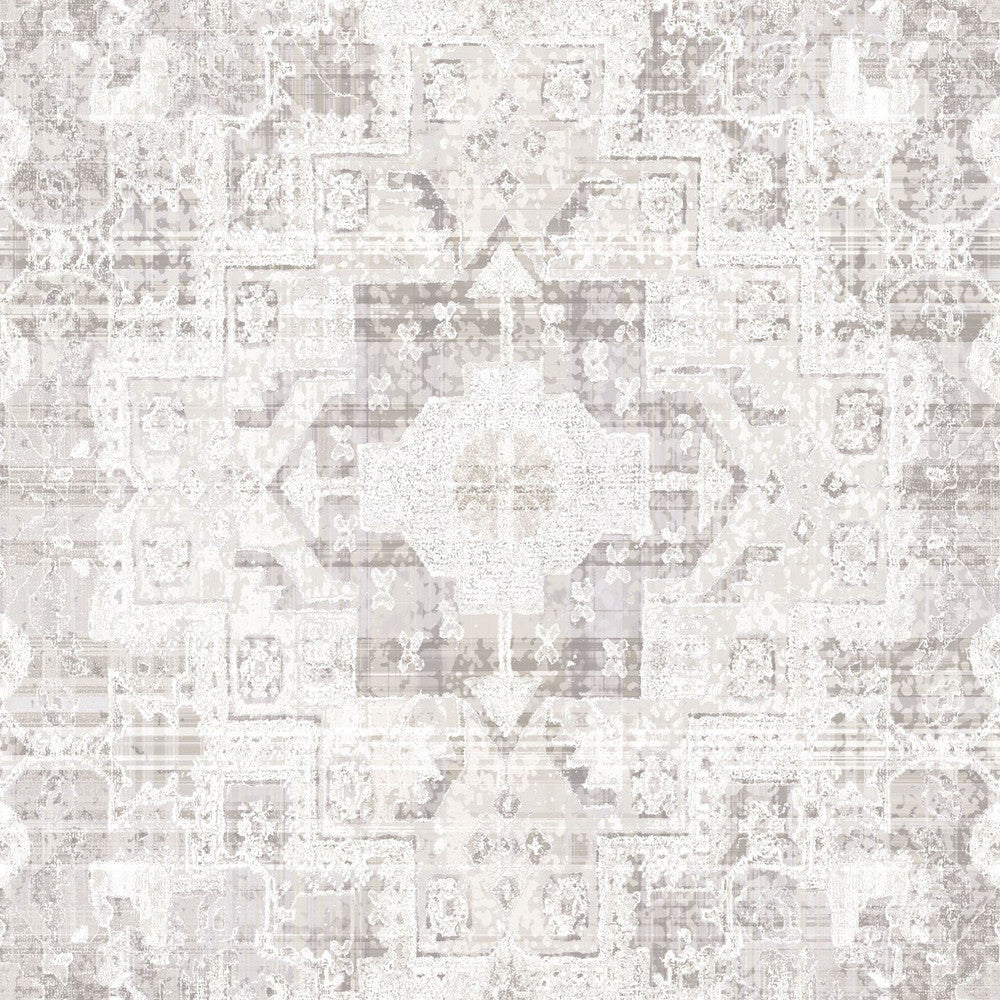 Desmond Beige Distressed Medallion Wallpaper by ESTA Home Designer Design Department Covers about 56.4 square feet 20.5-in by 33-ft long roll Unpasted 20.9 - Swanky Fabrics -