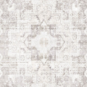 ESTA Home Wallpaper Desmond Beige Distressed Medallion