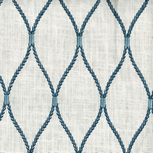 Deacon Porcelain 002 by Norbar Designer Fabric 50% POLYESTER / 50% COTTON INDIA 4 1/2"V - 5"H 54 - Swanky Fabrics -
