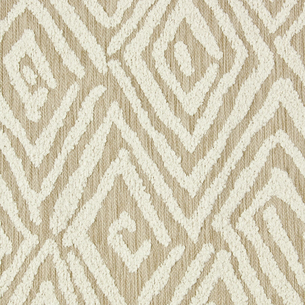 Deaton 1 Biscuit by Stout Designer Fabric FREEDOM PERFORMANCE 100%POL CHINA Horizontal: 14.375 and Vertical: 6.625 54 in - Swanky Fabrics -