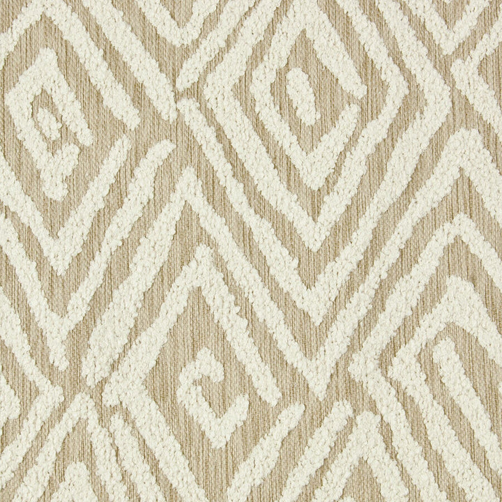 Deaton 1 Biscuit by Stout Designer Fabric FREEDOM PERFORMANCE 100%POL CHINA Horizontal: 14.375 and Vertical: 6.625 54 in - Swanky Fabrics -