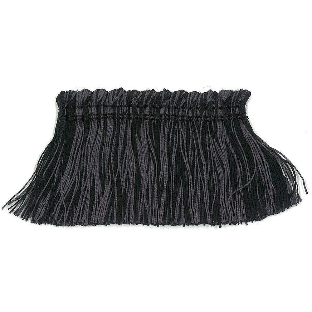 Debonair 9 Ebony by Stout Designer Trim ART OF DESIGN TRIM-2 BRUSH FRINGE 100%SVI CHINA </p><p>Repeat: 0 2 in - Swanky Fabrics -