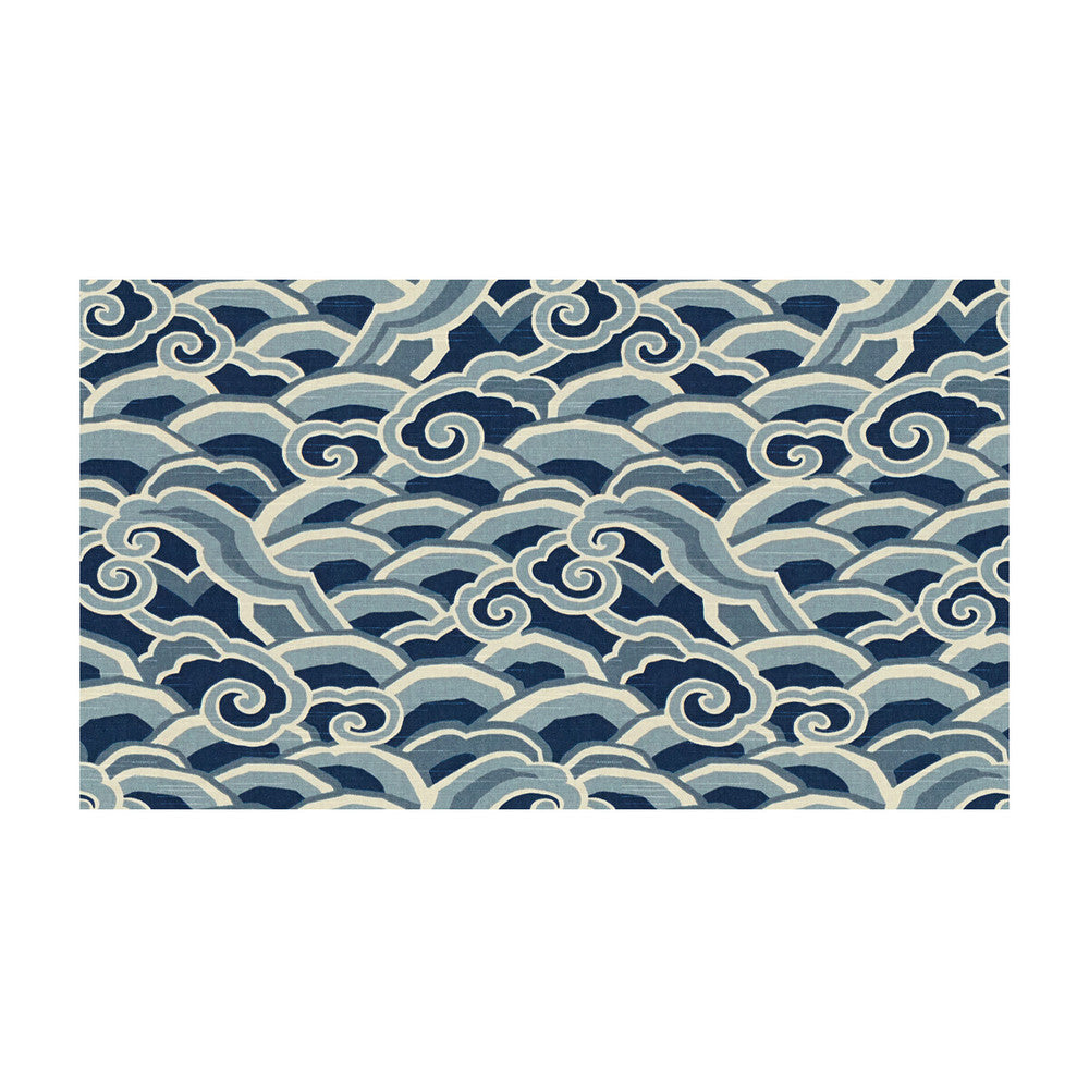 Decowaves Ultramarine by Kravet Basics Designer Fabric SARAH RICHARDSON HARMONY COTTON - 100% China MEDIUM Horizontal: 13.5 and Vertical: 16 54.5 - Swanky Fabrics -