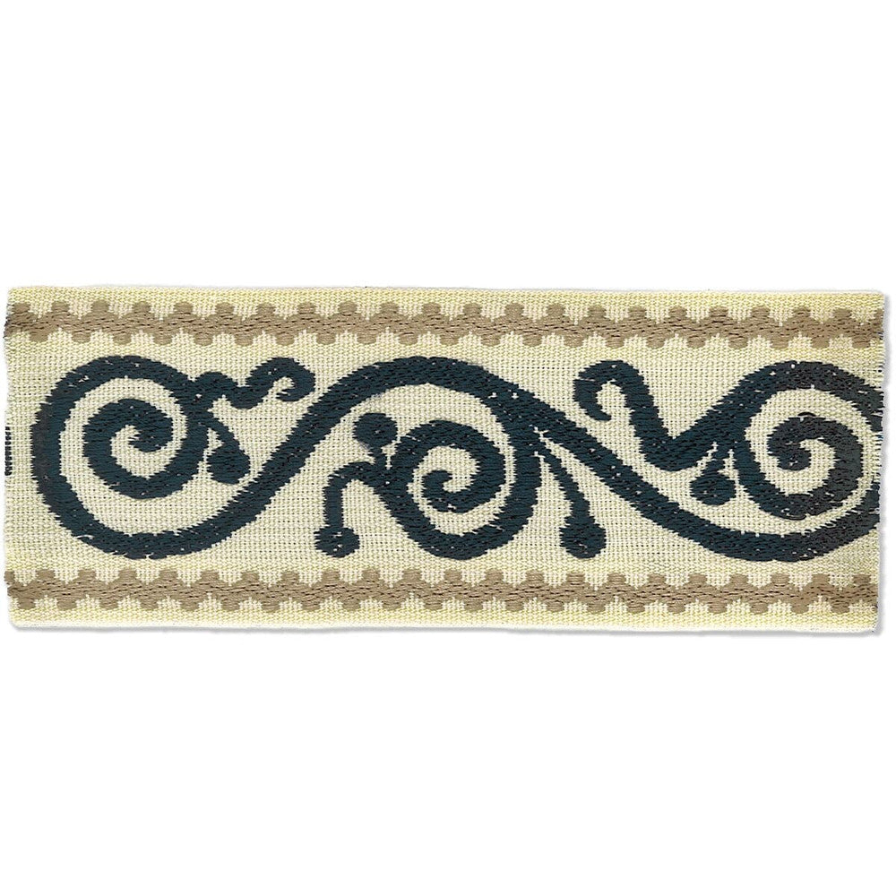 Delilah 2 Indigo by Stout Trim Stout Trim Delilah 2 IndigoTrim HARMONY TRIM 58%POL 42%SVI CHINA </p><p>Repeat: H: 0.000, V: 0.000 2.5 in - Fabric Carolina -