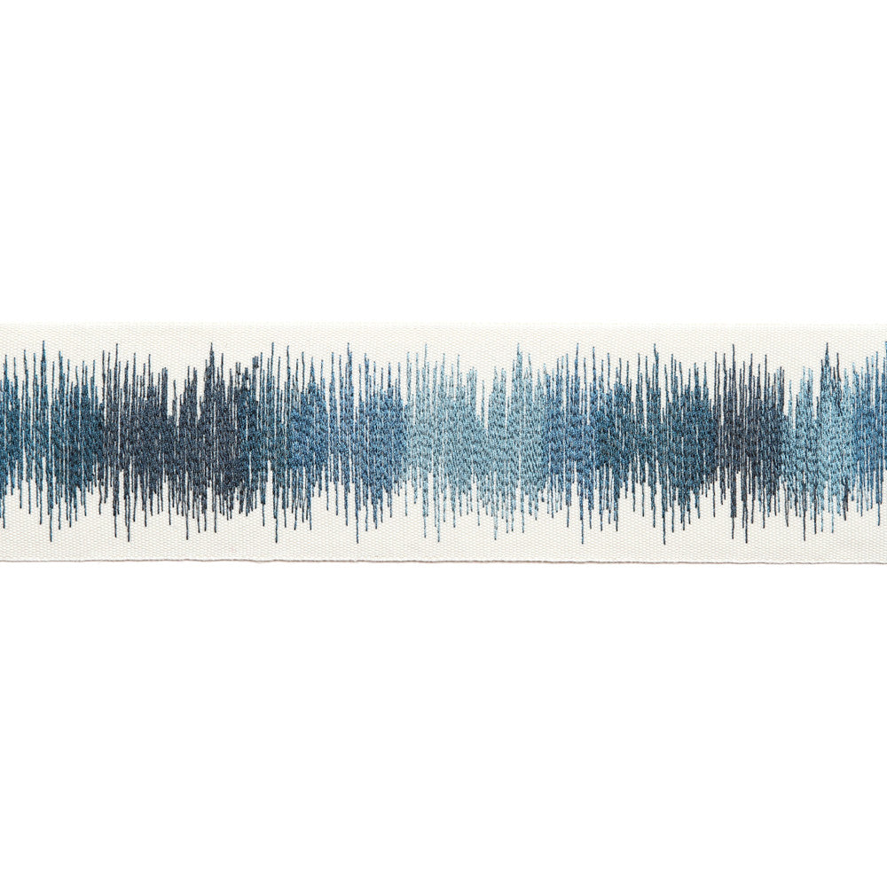 Derry Emb Tape Cobalt by Magnolia Designer Trim - 100% Polyester China Horizontal: and Vertical: 3 - Swanky Fabrics -