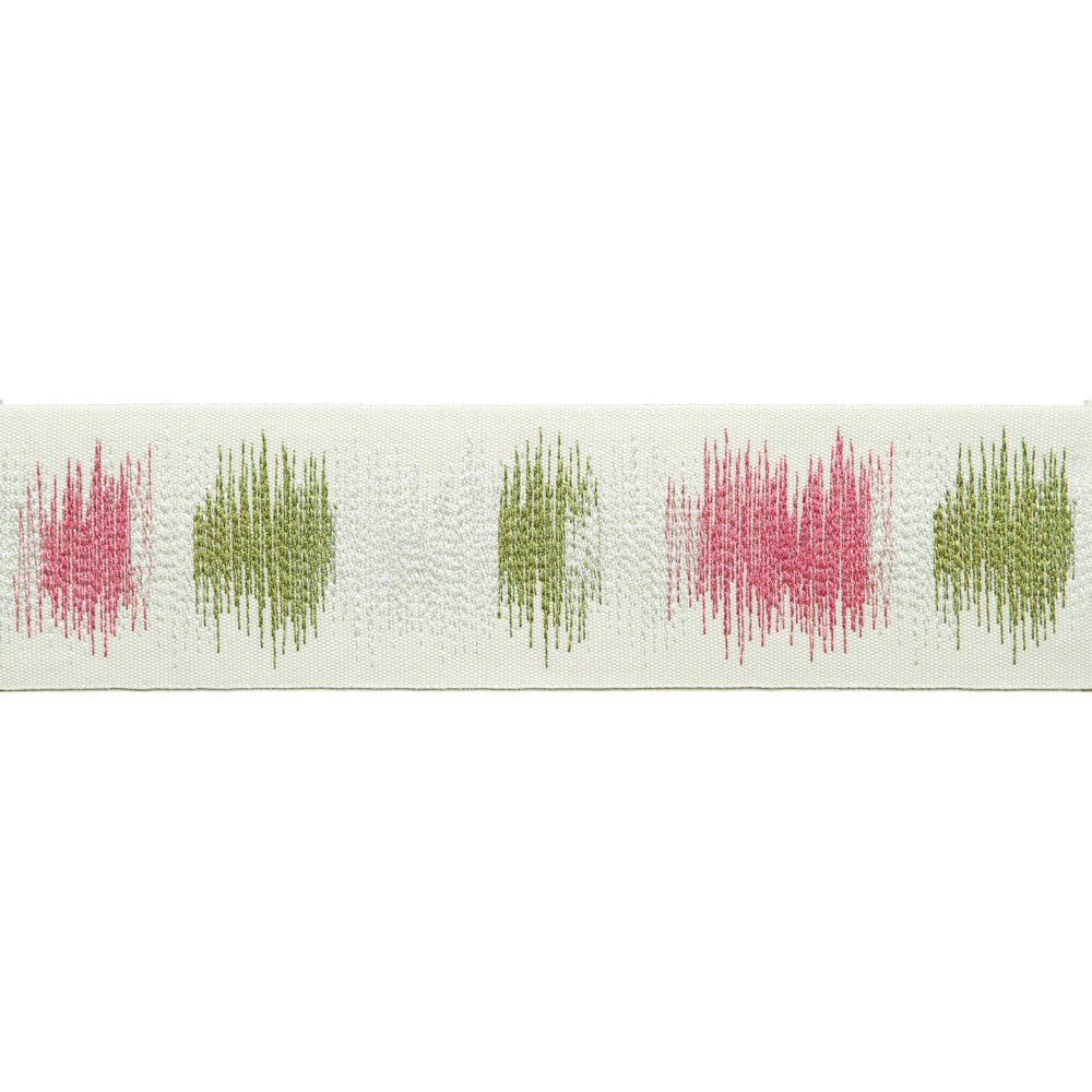 Derry Emb Tape Matcha Rose by Magnolia Designer Trim - 100% Polyester China Horizontal: and Vertical: 3 - Swanky Fabrics -