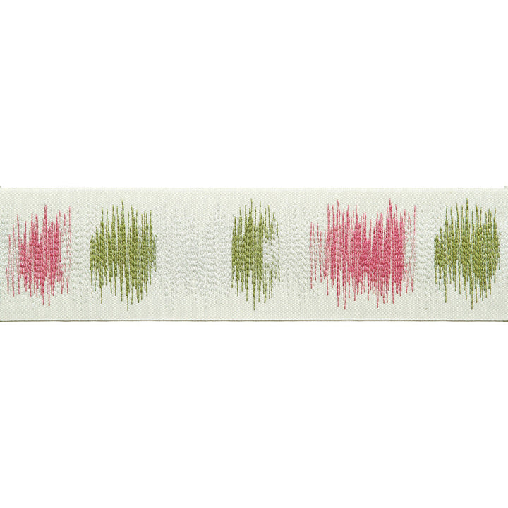 Derry Emb Tape Matcha Rose by Magnolia Designer Trim - 100% Polyester China Horizontal: and Vertical: 3 - Swanky Fabrics -