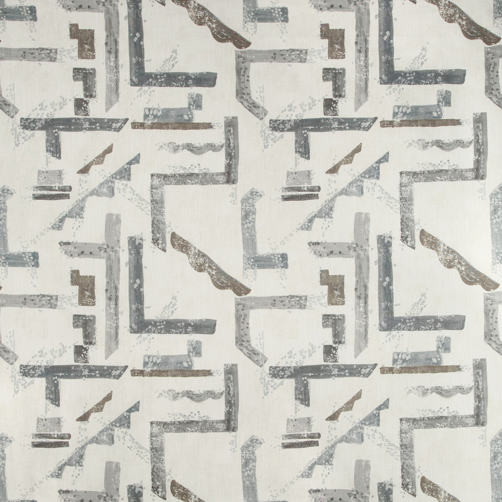 Dessau Stone by Kravet Basics Designer Fabric NATE BERKUS WELL-TRAVELED COTTON - 90%;LINEN - 10% Pakistan MEDIUM Horizontal: 27 and Vertical: 27 54 - Swanky Fabrics -
