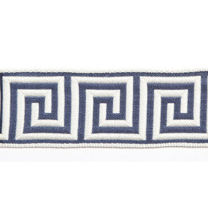 Europatex Fabric Hellenic Key Jacquard Tape Denim