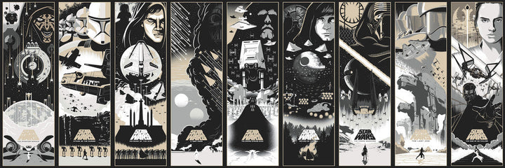 Star Wars: Celebrating the Saga White Border by York Wallcoverings Designer Disney Kids Vol. 4 Covers about 7.4 square feet 18-in by 4.9-ft long roll Unpasted 54 - Swanky Fabrics -
