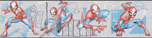 York Wallcoverings Wallpaper Spider-Man Fracture Red & Blue Border