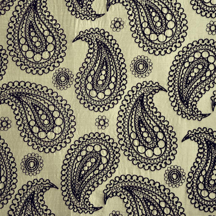 Deveaux # 302 Tortoiseshell by Maxwell Designer Fabric Telafina Season Xiv 100% SILK EMB- 100% POLYESTER INDIA V-23.2"H26" 55" EMB-52" - Swanky Fabrics -