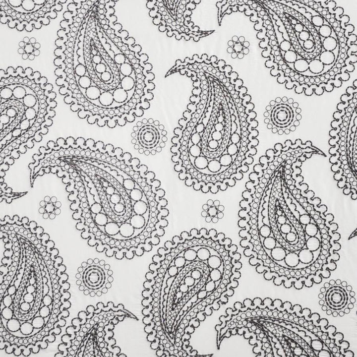 Deveaux # 306 Siberian by Maxwell Designer Fabric Telafina Season Xiv 100% SILK EMB- 100% POLYESTER INDIA V-23.2"H26" 55" EMB-52" - Swanky Fabrics -