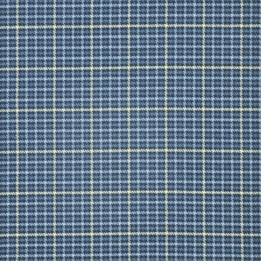 Dunkirk # 414 Cadet by Maxwell Designer Fabric Menswear-Plaids & Checks 100% POLYESTER CHINA V-2" H-2" 56" - Swanky Fabrics -
