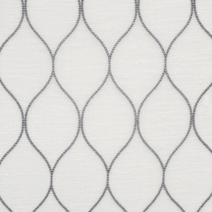 Derby # 439 Thunder by Maxwell Designer Fabric Sheer Threads 100% POLYESTER TURKEY V-6.5" H-3.1" 118" EMB. WIDTH 106" - Swanky Fabrics -