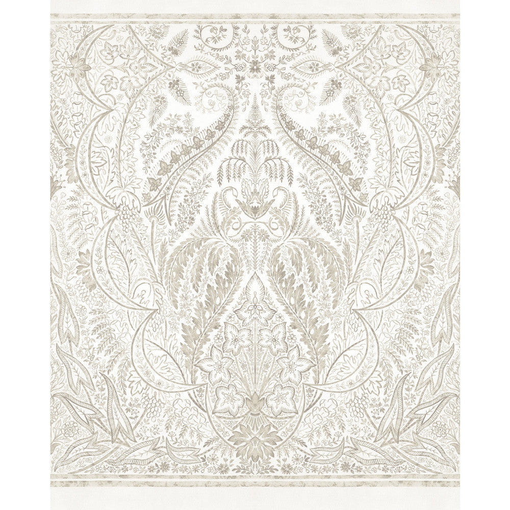 Jaipur Paisley Damas Wall Mural by York Wallcoverings Designer Damask Resource Library Measures 9-ft wide by 12-ft tall when assembled Washable and strippable Prepasted 0 - Swanky Fabrics -