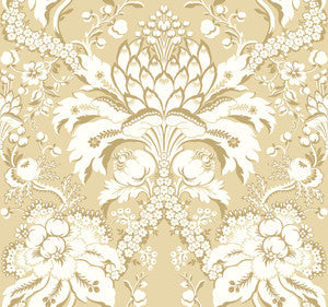 York Wallcoverings Wallpaper French Artichoke Dam Yellow