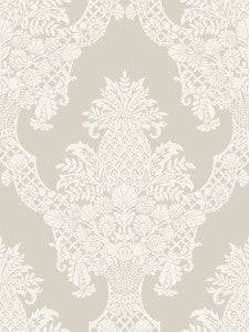 York Wallcoverings Wallpaper Pineapple Plantation Taupe