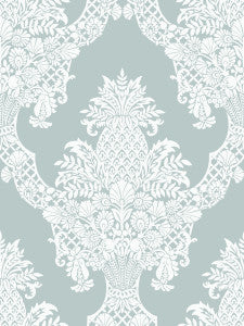 York Wallcoverings Wallpaper Pineapple Plantation Blue