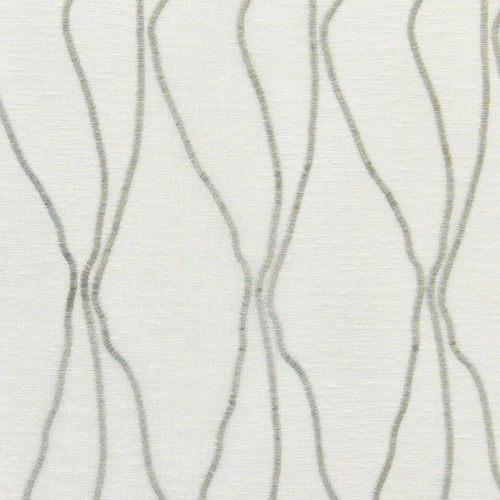 Delos # 511 Concrete by Maxwell Designer Fabric Sheer Paths 100% POLYESTER TURKEY V-17.75" H-4.25" 118" EMB. WIDTH 110" - Swanky Fabrics -