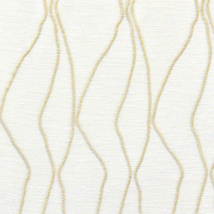 Delos # 526 Loofah by Maxwell Designer Fabric Sheer Paths 100% POLYESTER TURKEY V-17.75" H-4.25" 118" EMB. WIDTH 110" - Swanky Fabrics -