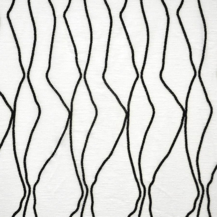 Delos # 548 Midnight by Maxwell Designer Fabric Sheer Paths 100% POLYESTER TURKEY V-17.75" H-4.25" 118" EMB. WIDTH 110" - Swanky Fabrics -