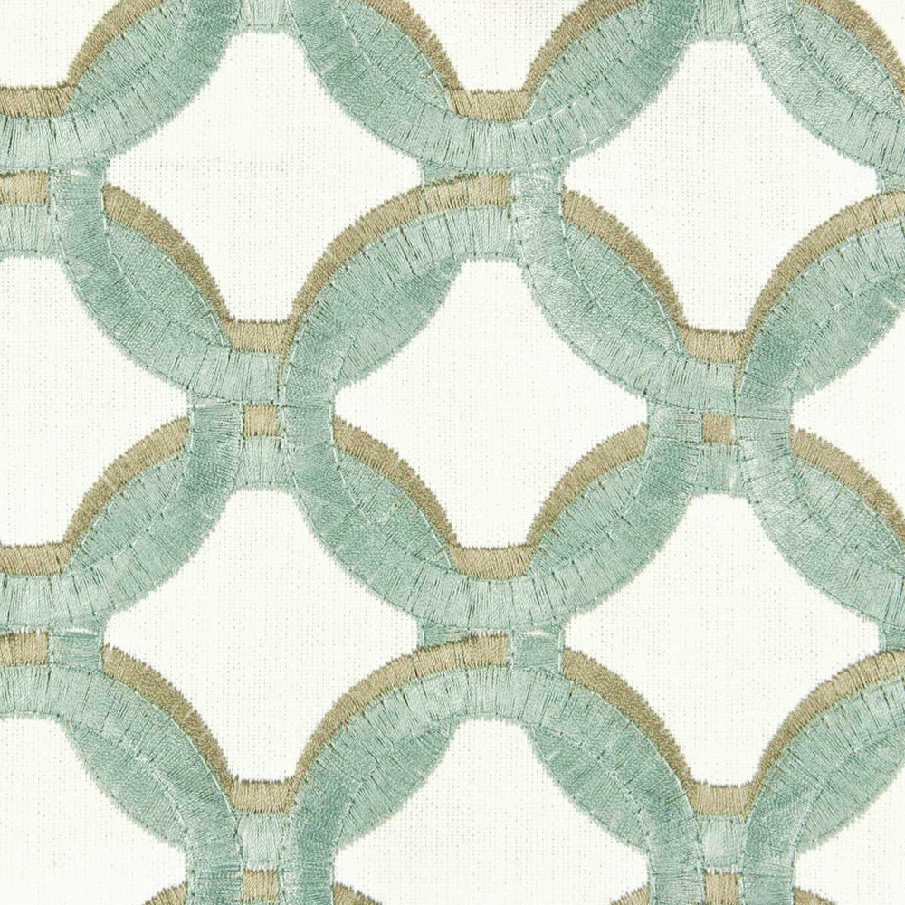 Dolby 1 Seafoam by Stout Designer Fabric Comfortable Living Seamist/Aqua 57% Polyester 43% Cotton INDIA CATB 117-2013 WYZENBEEK 15 000 DOUBLE RUB WEAR TEST (HEAVY DUTY) Horizontal: 3.25 and Vertical: 3 52 in - Swanky Fabrics -