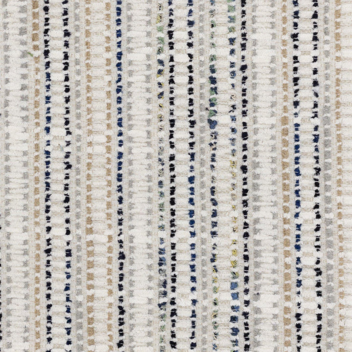 Donzetti 1 Jewel by Stout Designer Fabric JUST STRIPES BLUE/SPRING 49%SVI 34%POL 17%COT INDIA Horizontal: 0.000 and Vertical: 4.250 54 in - Swanky Fabrics -