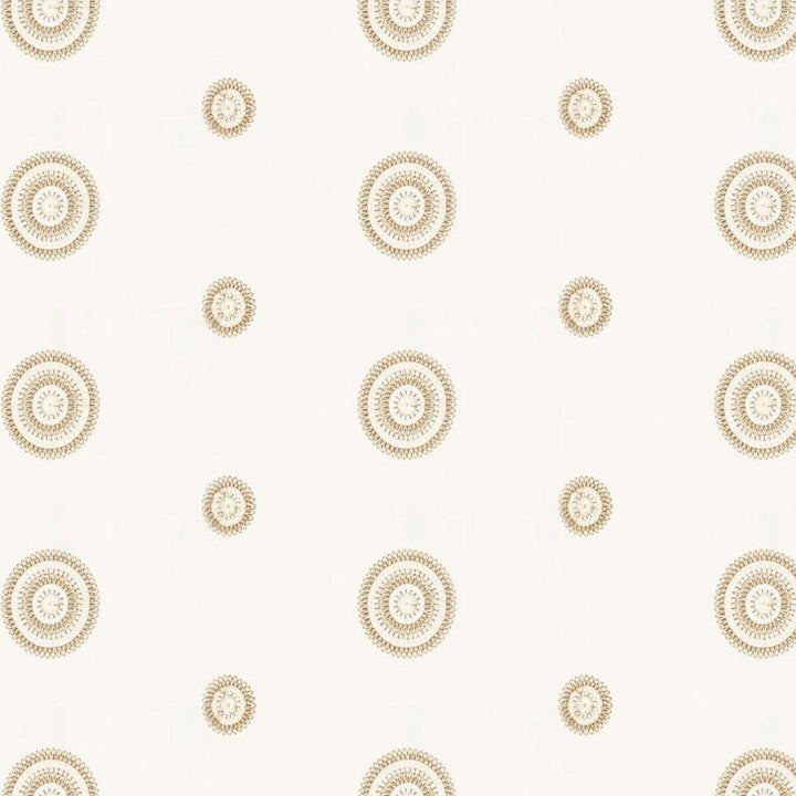 Doyle 1 Champagne by Stout Designer Fabric Color My Window Embroidery/Snow 65% Cotton 35% Polyester CHINA Horizontal: 10.75 and Vertical: 6 59 in - Swanky Fabrics -