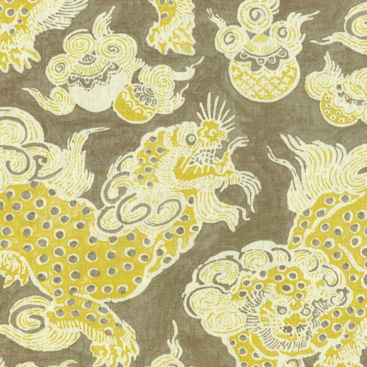 Dragons 38J6931 by JF Designer Fabric Windsong Book 100% Linen China 24000 Horizontal: 27 and Vertical: 25.25 55 - Swanky Fabrics -