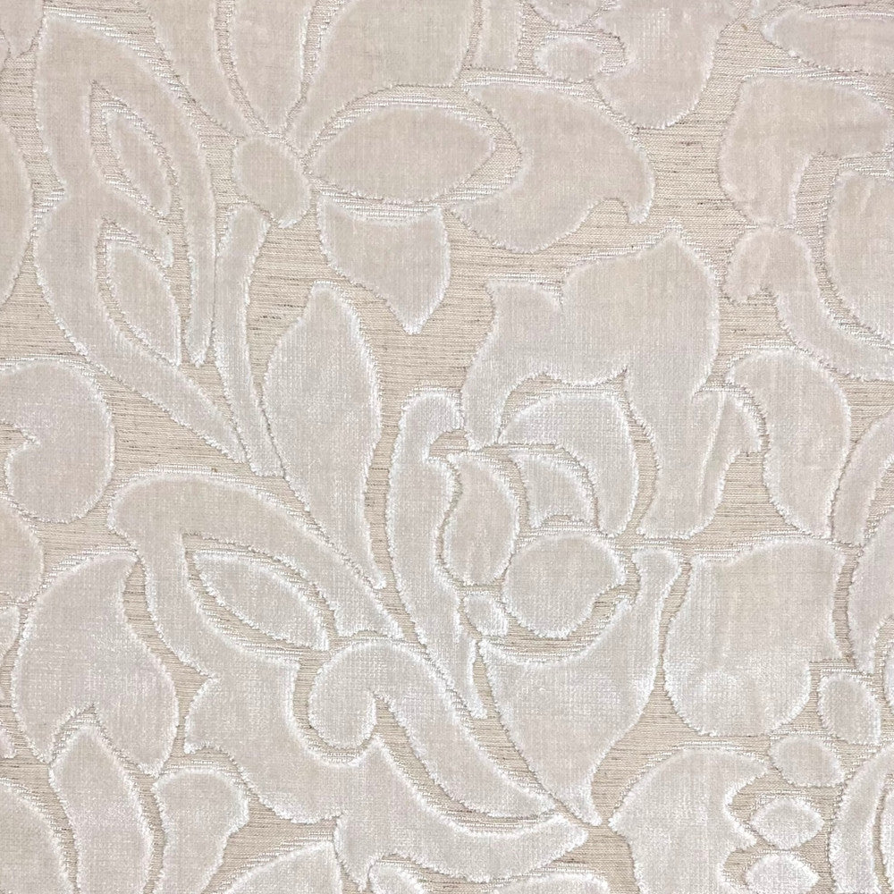 Dream Space Floral Pearl by Europatex Designer Fabric Dream Space 63.90 % Rayon, 27.86% Polyester, 8.24% Polyester+Linen 14" H, 23" V 57.00 inches - Swanky Fabrics -
