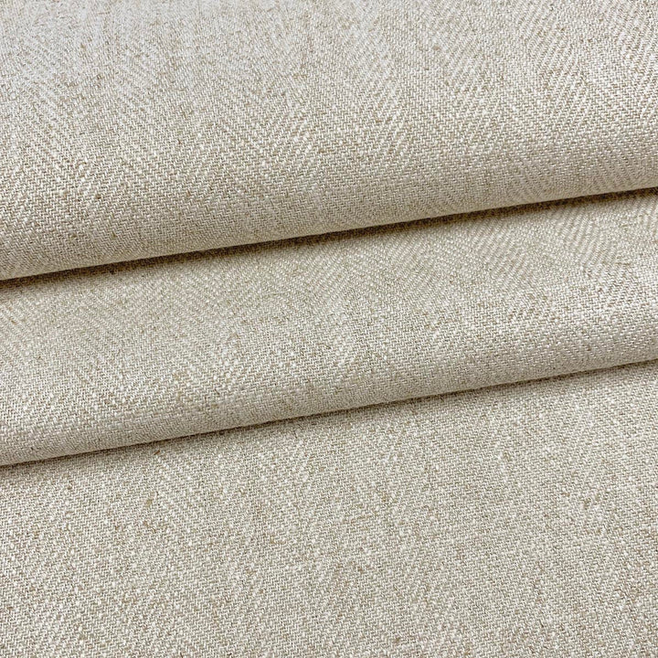 Drew Taupe by Magnolia Designer Fabric - 90% Poly, 10% Linen India 100000 Horizontal: and Vertical: 55 - Swanky Fabrics -