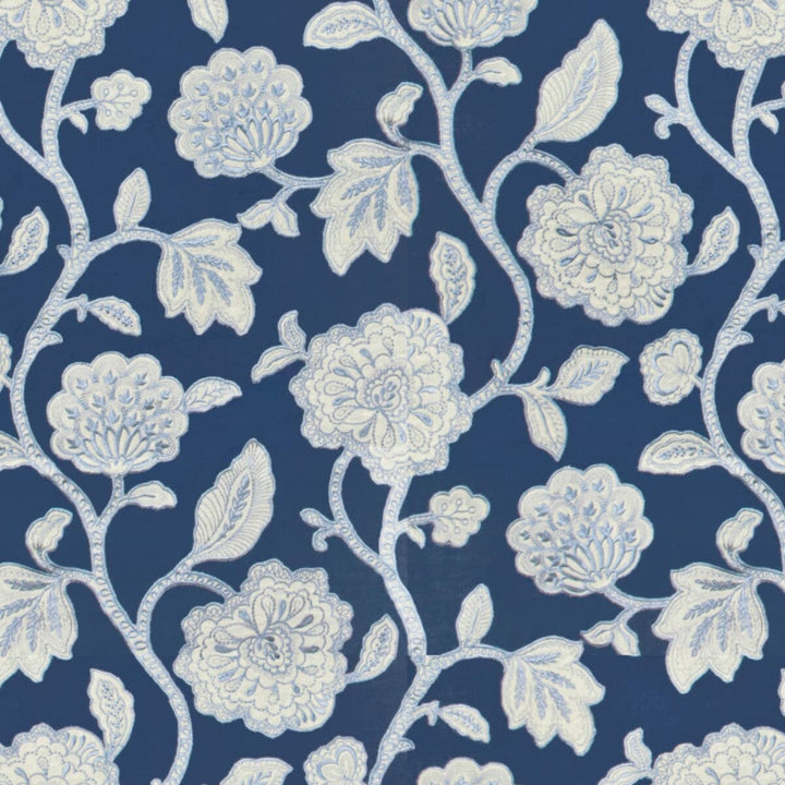 Dryden 1 Blueberry by Stout Designer Fabric RAINBOW LIBRARY PORCELAIN/ROYAL 100%LIN %BEMB INDIA MARTINDALE WEAR TEST (LIGHT DUTY) Horizontal: 25.75 and Vertical: 31.125 51.5 in - Swanky Fabrics -