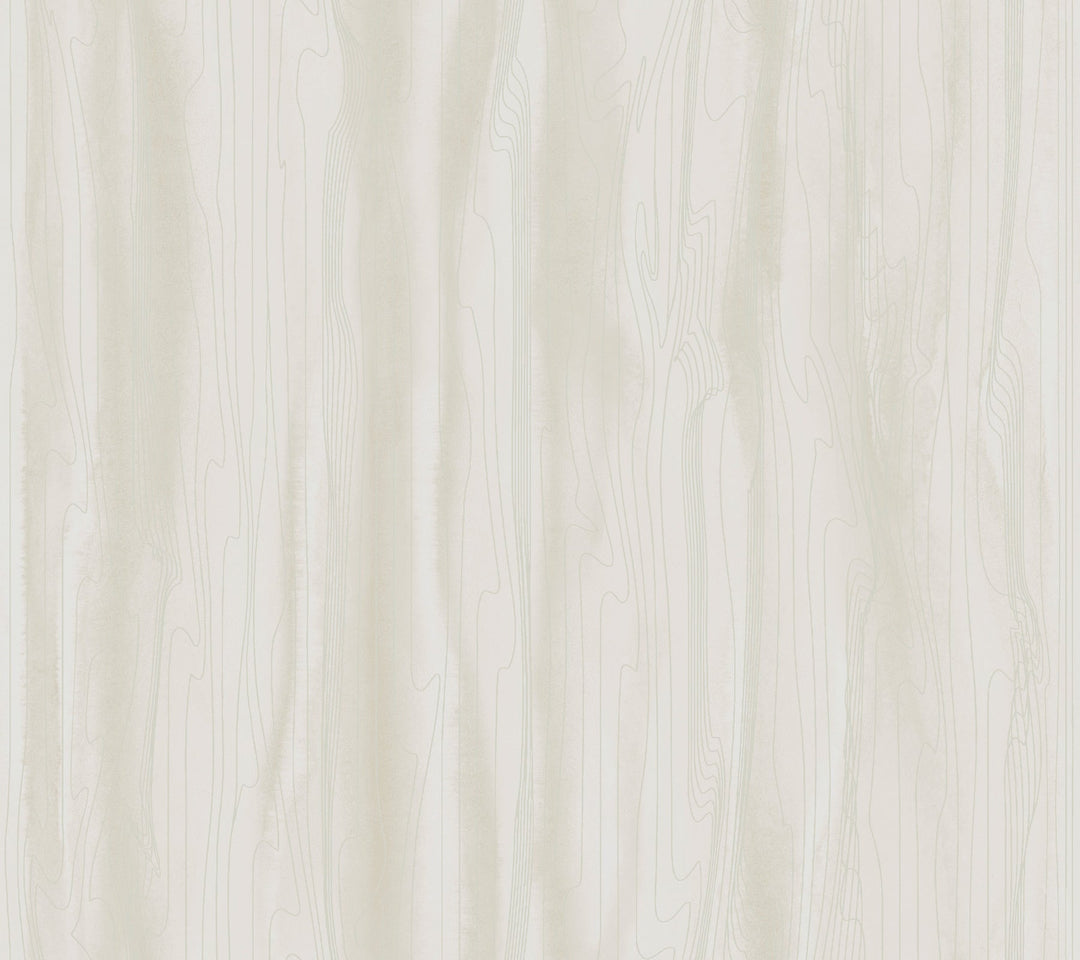 Fantasy Faux Bois White & Pearl Wallpaper by Candice Olson Designer