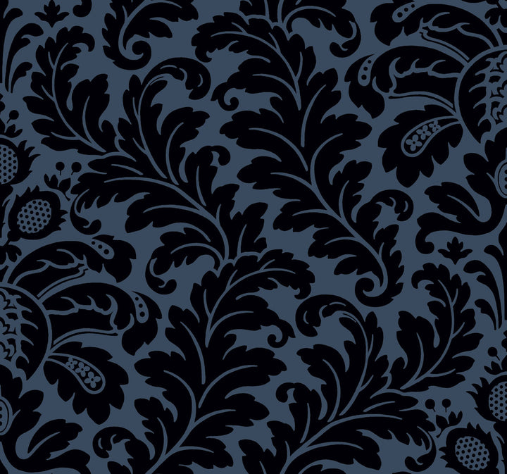 Modern Romance Navy Wallpaper by Candice Olson Designer