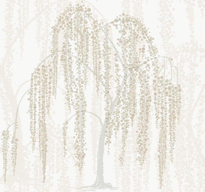 Willow Glow Neutral Wallpaper by Candice Olson Designer