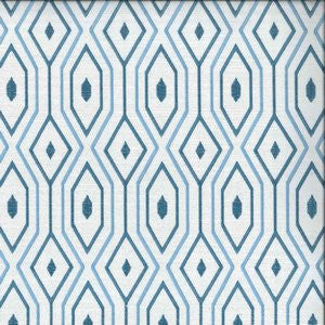 Duchamp Sapphire by Norbar Designer Fabric 100% POLYESTER INDIA 3"V 3 1/4"H 52 - Swanky Fabrics -